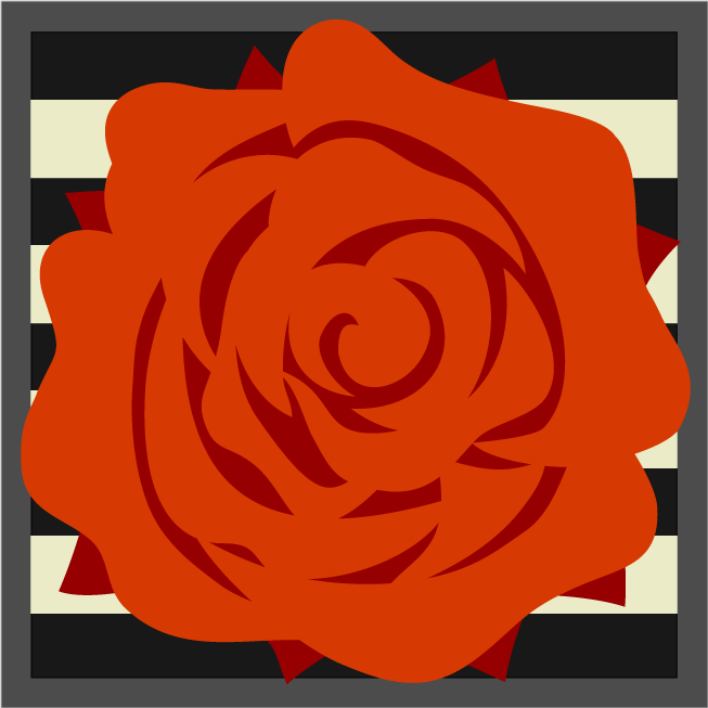 Rose_Orange rød hvid_www