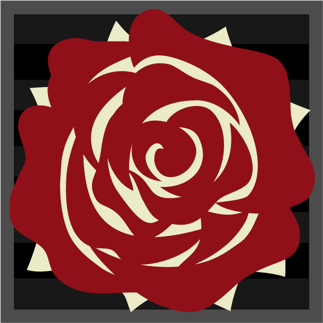 Rose_Rød hvid sort_www